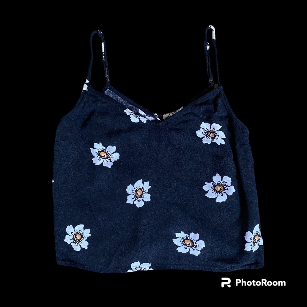Kendall & Kylie Black Floral Top